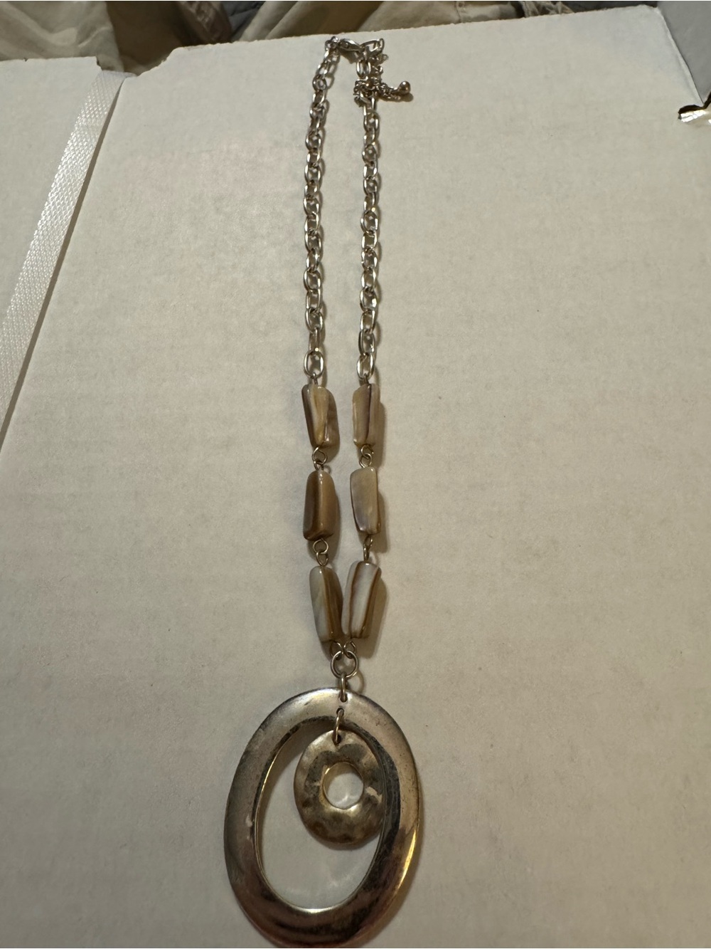 6 necklace 1 brooch and 1 earring costume jewelry